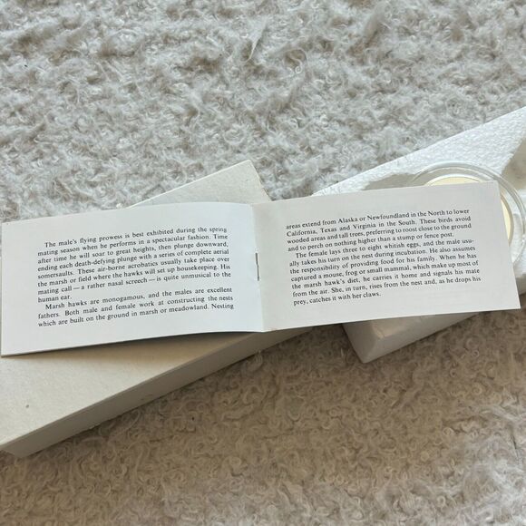 1973 Franklin Mint Robert Bird Marsh Hawk 2 Ounce .925 Sterling Medal Coin - Picture 8 of 11